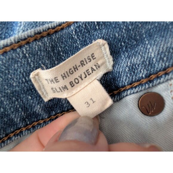 Madewell The High-Rise Slim Boyjean, Size 31 (B4) - Picture 4 of 9